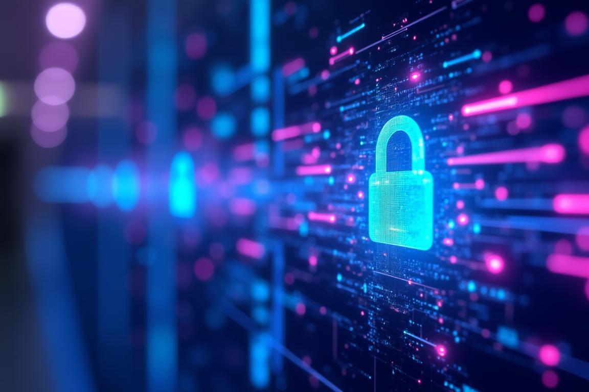Secure data protection and privacy illustration